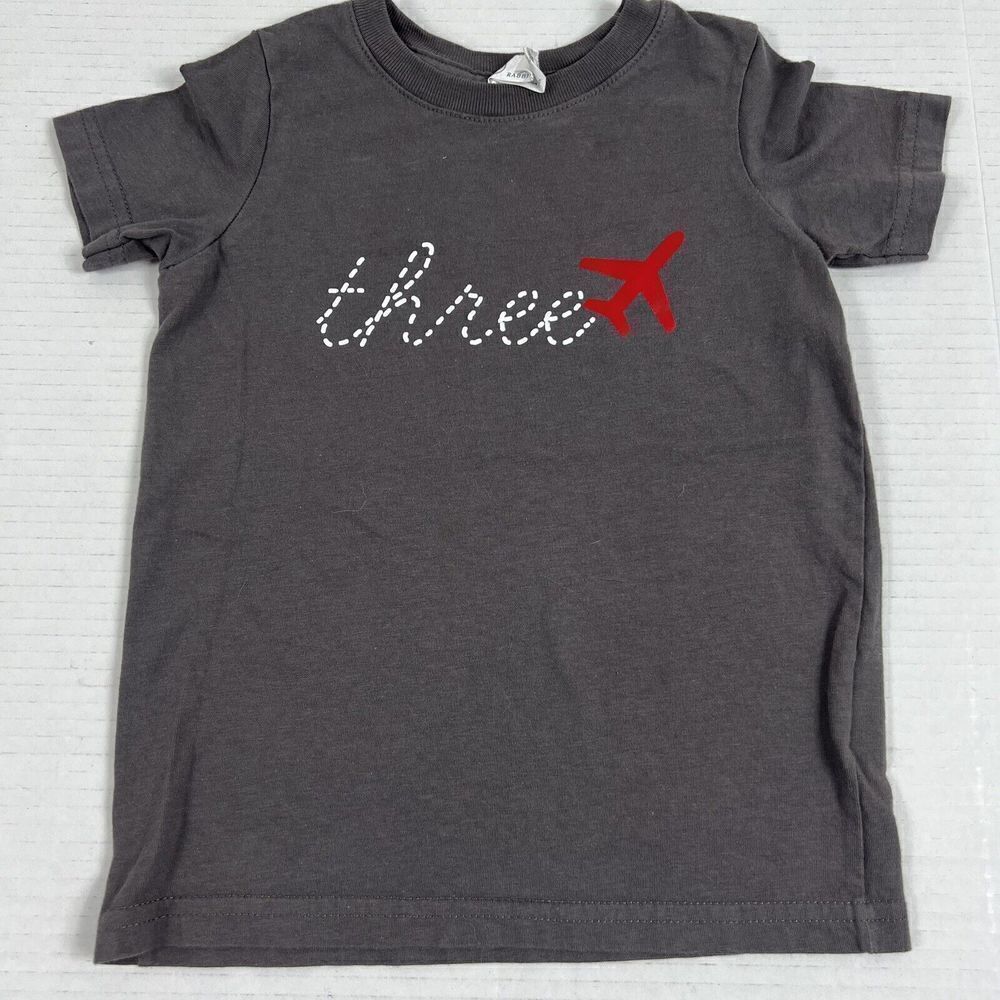 Birthday T-shirt Three-Year-Old, Plane, short sleeved, size 3 toddler, airplane